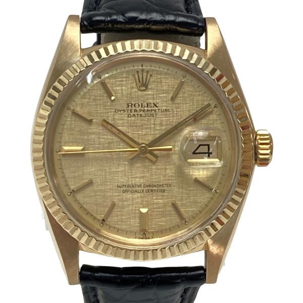 ☆☆ ROLEX デイトジャスト K18 1601 シャンパンゴールド 自動巻き メンズ やや傷や汚...