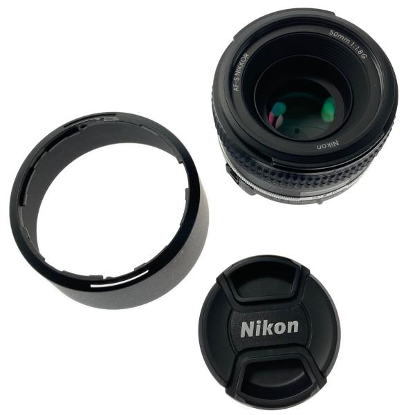 ☆☆ Nikon AF-S NIKKOR 50mm f/1.8G 単焦点 レンズ フード付き やや傷...