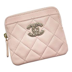 極 美品 箱付き シール有 CHANEL シャネル マトラッセ ココマーク キャビアスキン レザー 三つ折り 財布 ウォレット ベージュ 69407 CHANEL（シャネル） 極 美品 箱付き シール有 マトラッセ ココマーク
