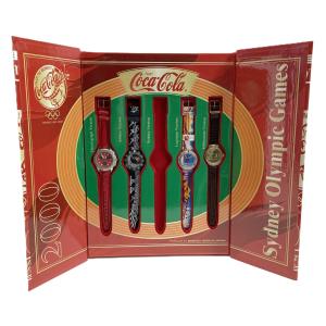 Coca-Cola コカコーラ 2000年 シドニーオリンピック 記念 クォーツ 4本セット 腕時計 SWATCH やや傷や汚れあり