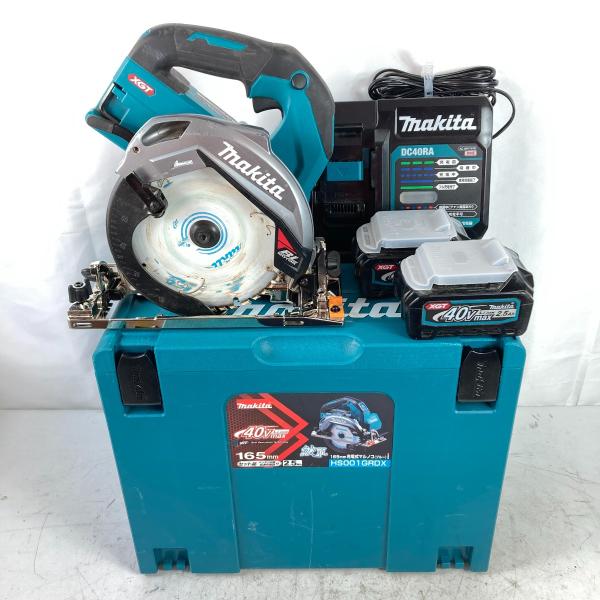 ＊＊ MAKITA マキタ 40Vmax 165mm充電式丸ノコ バッテリ2個・充電器・ケース付 ※...