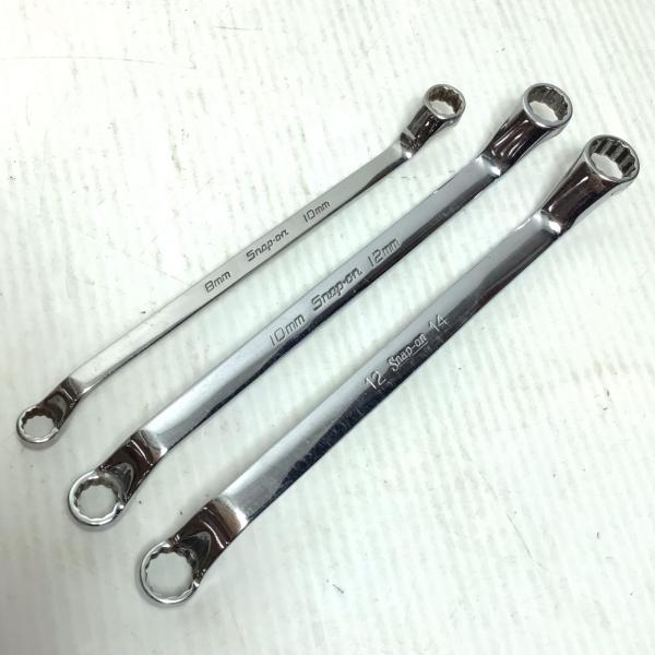 ΘΘ Snap-on スナップオン ハンドツール 両口メガネレンチ 程度B 3本セット 使用感有 デ...