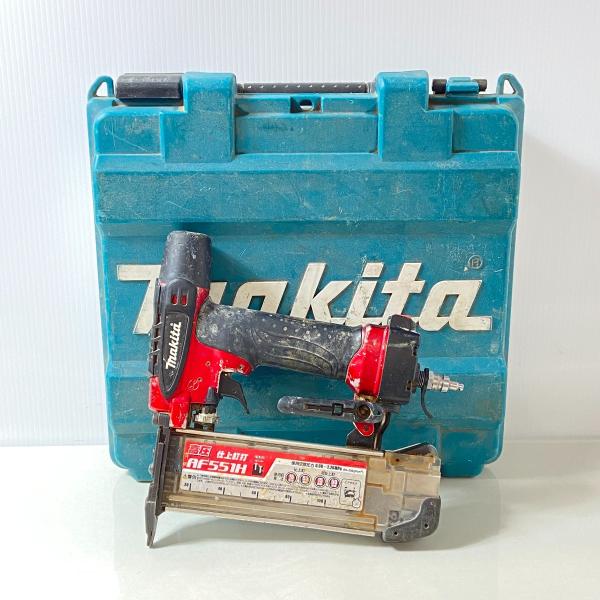 ΦΦ MAKITA マキタ エアツール 仕上釘打ち ケース付　 AF551H レッド 傷や汚れあり