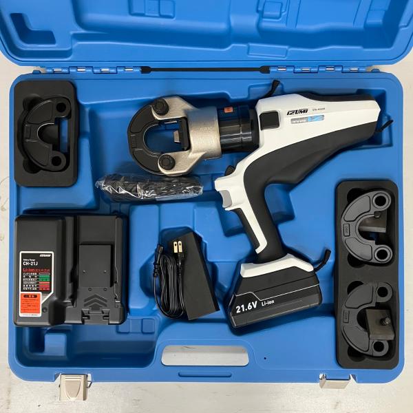 IZUMI 21.6v 圧着工具 電動油圧式多機能工具 バッテリーx1 充電器 ダイス ケース付 S...