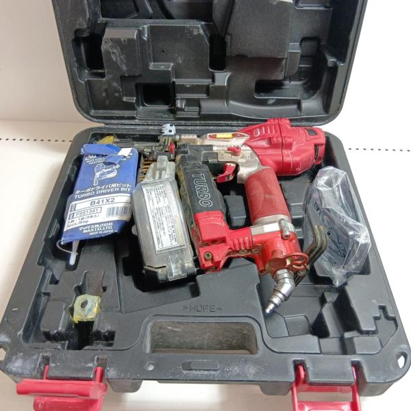 MAX マックス ねじ打ち機 ターボドライバ ケース付 高圧 HV-R41G2 レッド やや傷や汚れ...