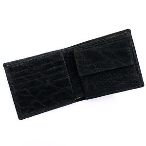 最高の品質の ブラック ラグジュアリー エレファント革 メンズ 二つ折り財布 財布 Ele1014 Black 財布 Nchsurat Org