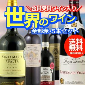 赤ワインセット　送料無料　第3弾　世界のワイン5本セット　全部赤｜bigbossshibazaki