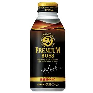 あすつく サントリー プレミアムボス BOSS ブラック 390gボトル缶 1ケース/24本  優良配送