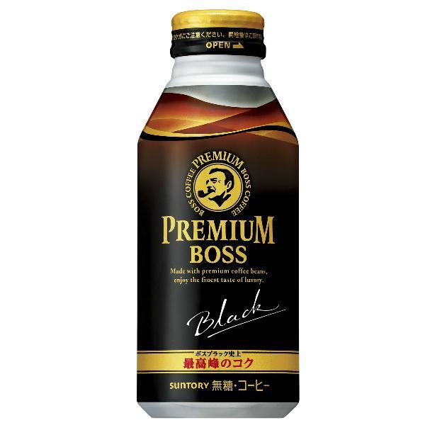 コーヒー 珈琲 サントリー プレミアムボス BOSS ブラック 390gボトル缶　1ケース/24本(...
