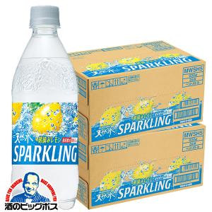 炭酸水 送料無料 サントリー 天然水 スパークリング 朝摘みレモン 500ml×2ケース/48本(048)『GCC』｜bigbossshibazaki