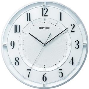 RHYTHM リズム クロック 電波掛け時計 連続秒針 省エネタイプ