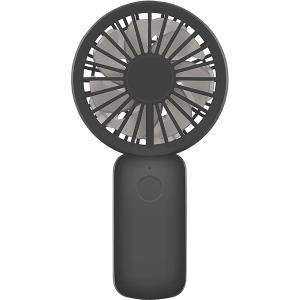 RHYTHM リズム時計 携帯扇風機 モバイルファン 大風量 スタンド付 USB 充電式 コンパクト ダークグレー 9ZF031RH08
