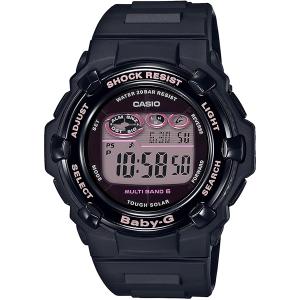 国内正規品 CASIO BABY-G カシオ ベビーG 電波ソーラー デジタルモデル ブラック×ピンク レディース腕時計 BGR-3000UCB-1JF｜bigboys-c