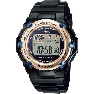 国内正規品 CASIO BABY-G カシオ ベビーG 電波ソーラー デジタルモデル ブラック×ゴールド レディース腕時計 BGR-3003U-1JF｜BIGBOYS