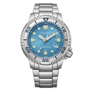 CITIZEN PRO MASTER シチズン プロマスター MARINEシリーズ ダイバー 氷河 氷山 アイスブルー シルバー メンズ腕時計 BN0165-55L｜bigboys-c