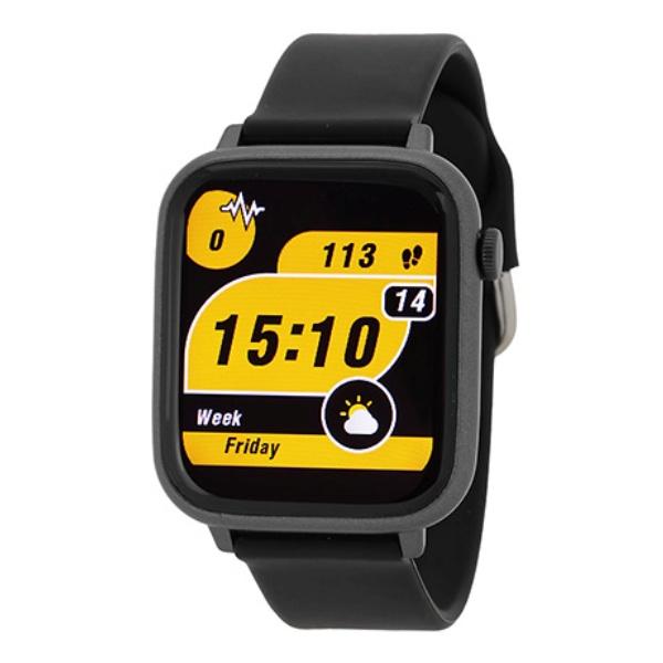 J-AXIS スマートウォッチ 液状タッチ 多機能 アラーム 心拍測定 電話着信 アプリ連携 ブラッ...