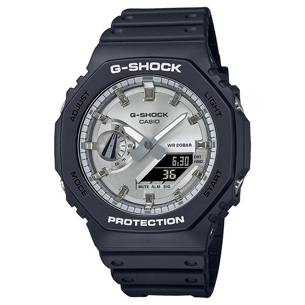 国内正規品 CASIO G-SHOCK 八角形 シルバー×マットブラック メンズ腕時計 GA-210...