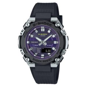 国内正規品 CASIO G-SHOCK カシオ Gショック G-STEEL メタルベゼル パープル文字板 Bluetooth メンズ腕時計 GST-B600A-1A6JF｜bigboys-c