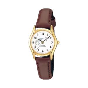 国内正規品 CASIO Collection カシオ コレクション イルカ 軽量 革バンド ブラウン レディース腕時計 LTP-1094Q-7B9RJH