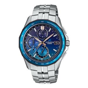 【数量限定】国内正規品 CASIO OCEANUS カシオ オシアナス Manta マンタ 薄型 日本製 ブルー シルバー メンズ腕時計 OCW-S7000A-2AJF