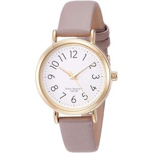 Field work フィールドワーク プリュイ 大 10気圧防水 革バンド グレー レディース腕時計 ST245-2