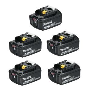 マキタ純正バッテリー　18V6Ah 5個セット マキタ（makita） 【新品】マキタ 純正 18V 6.0Ah バッテリー5個セット