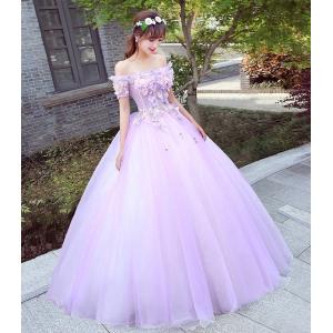 カラードレス ロングドレス 演奏会 コンサート パーティードレス