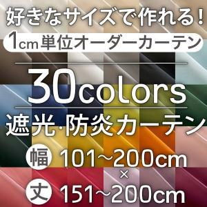 カーテン おしゃれ 無地 遮光 防炎 オーダーカーテン 安い ラ・パレット 幅101-200cm 丈151-200cm シンプルカーテン ドレープカーテン 洗える｜bigen