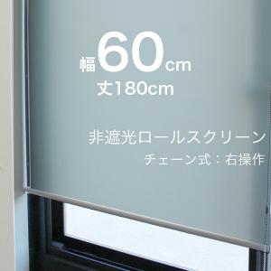 ロールスクリーン 既製品 チェーン 右操作 ライトグレー 幅45cmx丈