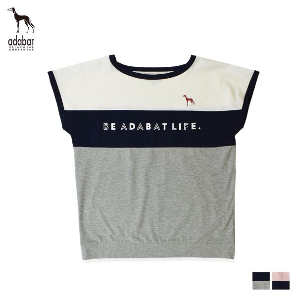 adabat アダバット ルームウェア 部屋着 パジャマ ナイトウェア Tシャツ 半袖 レディース ...