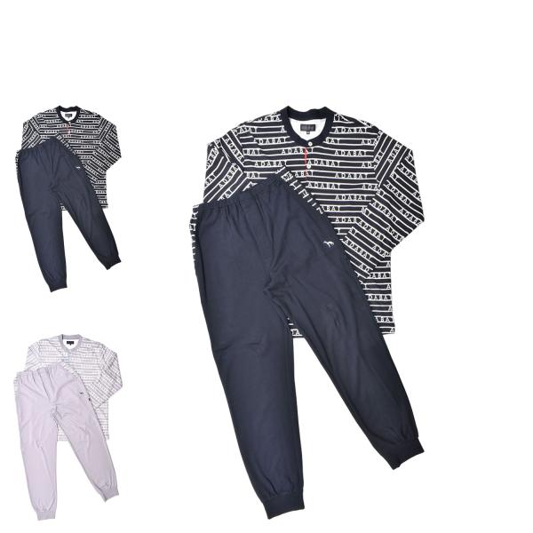 adabat アダバット ルームウェア 部屋着 パジャマ セットアップ ナイトウェア 長袖 メンズ ...