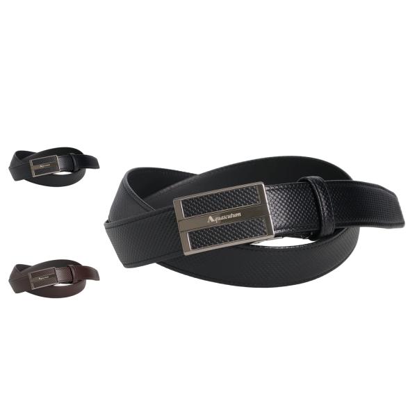 AQUASCUTUM アクアスキュータム ベルト レザー メンズ 本革 ビジネス バックル LEAT...