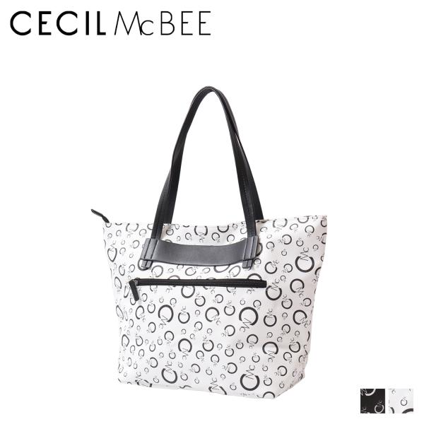 CECIL McBEE セシルマクビー トートバッグ レディース Lサイズ ファスナー付き モノグラ...