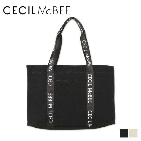 CECIL McBEE セシルマクビー トートバッグ レディース Lサイズ ファスナー付き ロゴタイ...