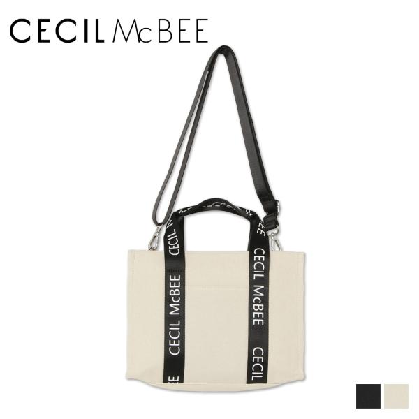 CECIL McBEE セシルマクビー トートバッグ レディース Mサイズ ファスナー付き ロゴタイ...