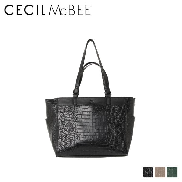 CECIL McBEE セシルマクビー トートバッグ レディース Mサイズ ファスナー付き クロコ型...