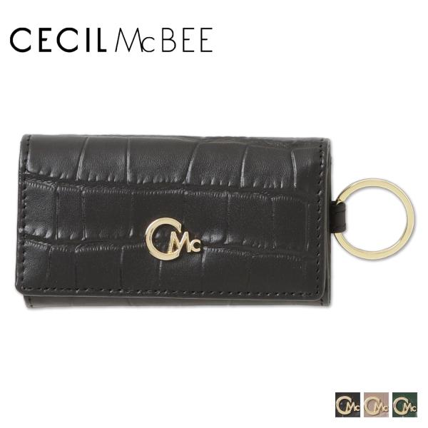CECIL McBEE セシルマクビー キーケース キーホルダー レディース 4連 クロコダイル エ...