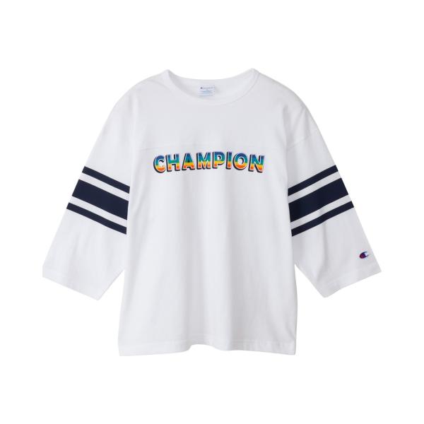 Champion チャンピオン Tシャツ 長袖 フットボール 子供服 キッズ 女の子 ガールズ カジ...