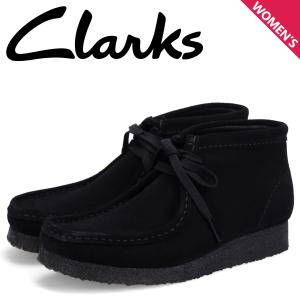 Clarks Originals クラークス オリジナルズ ブーツ ワラビーブーツ レディース WALLABEE BOOTS ブラック 黒 26155521｜biget