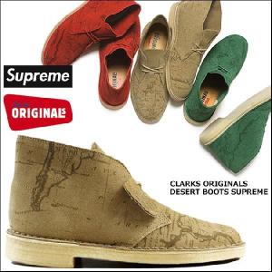 クラークス オリジナルズ×シュプリーム Clarks ORIGINALS×Supreme デザートブーツ 3カラー スエード メンズ｜biget