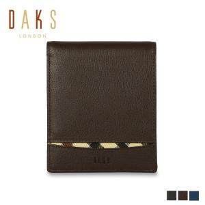 DAKS（ダックス） 二つ折り財布 WALLET メンズ ブラック ブラウン