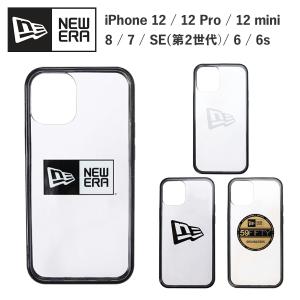 NEW ERA ニューエラ ケース スマホケース iphone 12 12 Pro mini SE 8 7 6 6s 携帯 アイフォン HYBRID CLEAR BACK CASE ネコポス可｜biget