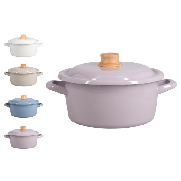 富士ホーロー 両手鍋 キャセロール コットンプラス 20cm IH ガス対応 COTTON PLUS...