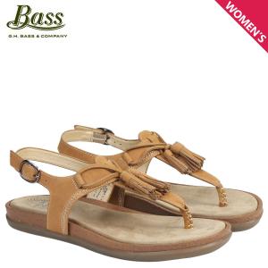 G.H. BASS サンダル レディース ジーエイチバス トングサンダル タッセル Tストラップ SADIE T-STRAP SUNJUNS 71-23002 靴 ブラウン｜biget