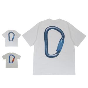 グラミチ GRAMICCI Tシャツ 半袖 カラビナ メンズ CARABINER TEE ホワイト グレー 白 G4SU-T074｜biget