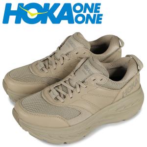 ホカオネオネ HOKA ONE ONE ボンダイ エル スニーカー メンズ BONDI L ベージュ 1110538｜biget