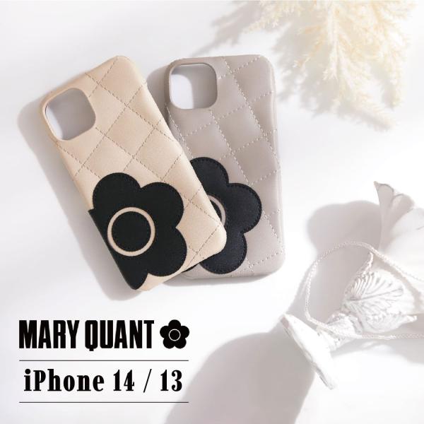 MARY QUANT iPhone 14 13 ケース スマホケース 携帯 レディース PU QUI...