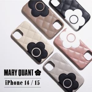 マリークヮント MARY QUANT iPhone 15 14 ケース スマホケース 携帯 レディース PU QUILT LEATHER SHELL CASE 母の日