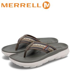 MERRELL メレル リカバリーサンダル トングサンダル ハット ウルトラ フリップ メンズ HUT ULTRA FLIP オリーブ J004917｜biget