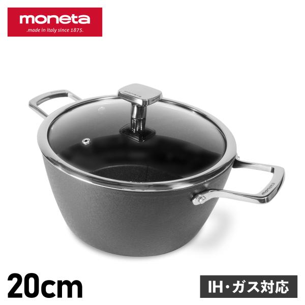 モネータ moneta 鍋 両手鍋 アルモニア キャセロール20cm 3.3L IH ガス対応 深型...